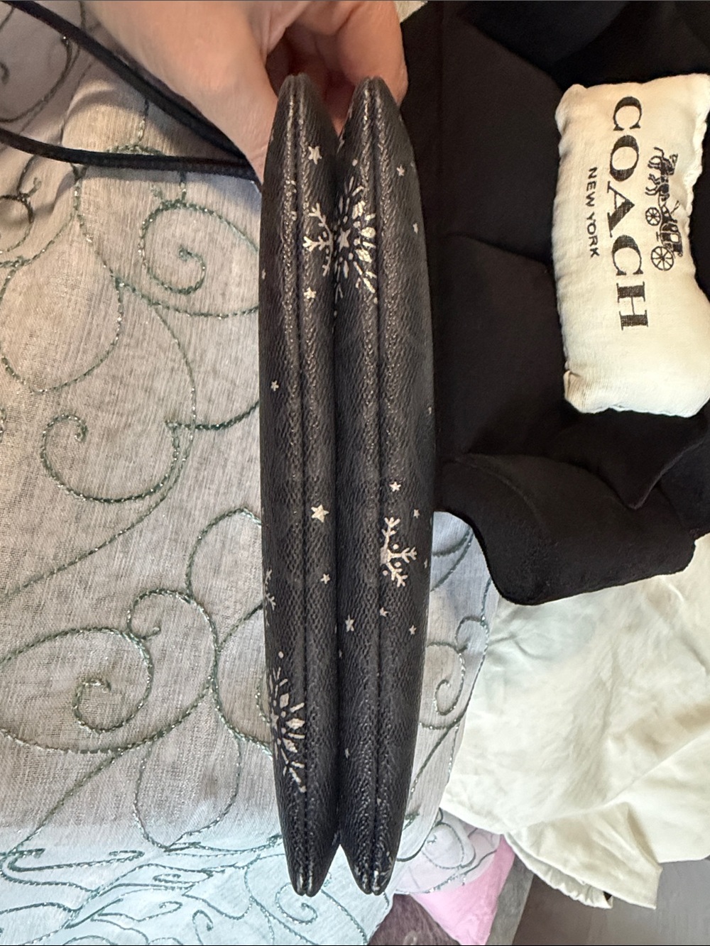Coach Snowflake Double Zip Clutch/Wristlet - Picture 5 of 11